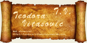 Teodora Vitasović vizit kartica